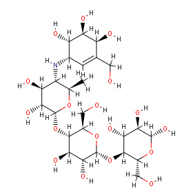 Χημική δομή της ακαρβόζης